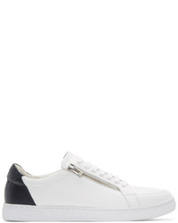 Tiger of Sweden White And Navy Arne Sneakers