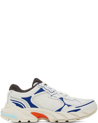 Heron Preston White Blue Block Stepper Sneakers