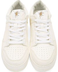 Miharayasuhiro White Calf Hair Sneakers