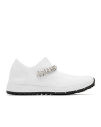 Jimmy Choo White Crystal Verona Sneakers