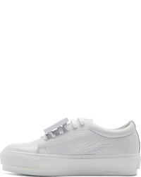 Acne Studios White Grainy Leather Adriana Sneakers