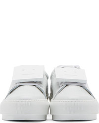 Acne Studios White Grainy Leather Adriana Sneakers