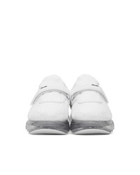 Prada White Knit Clear Cloudbust Sneakers