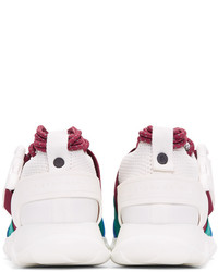 Christopher Kane White Lace Up Buckle Sneakers