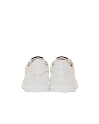 Fendi White Leather Bag Bugs Sneakers