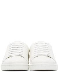 Saint Laurent White Leather Court Classic Sneakers