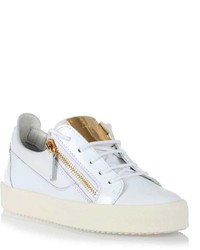 Giuseppe Zanotti White Leather Low Top Sneaker