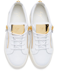 Giuseppe Zanotti White Patent Leather Sneakers
