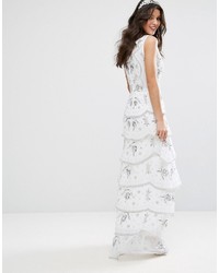 Maya Bridal Tiered Maxi Dress With Allover Embellisht