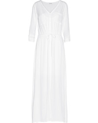 Splendid Crinkled Gauze Maxi Dress White