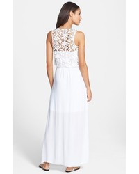 KUT from the Kloth Floral Lace Contrast Maxi Dress