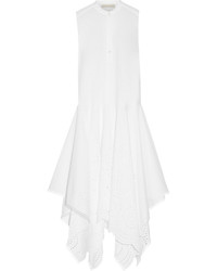 Stella McCartney Marion Broderie Anglaise Cotton Maxi Dress White