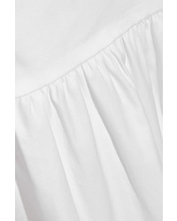 The Row Morin Stretch Cotton Poplin Maxi Dress White