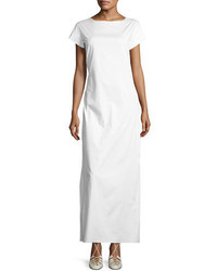 The Row Muriel Short Sleeve Maxi Dress White