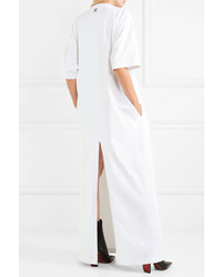 Vetements Oversized Cotton Jersey Maxi Dress White