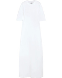 Vetements Oversized Cotton Jersey Maxi Dress White