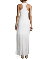James Perse Scoop Neck Jersey Maxi Dress White