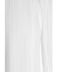 Madewell Shirred Crinkled Cotton And Silk Blend Maxi Dress