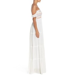 Tory Burch Smocked Cover Up Maxi Dress
