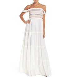 Tory Burch Smocked Cover Up Maxi Dress