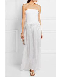 Eres Zephyr Ankara Cotton Jersey Maxi Dress White