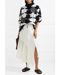 3.1 Phillip Lim Asymmetric Cotton Blend Maxi Skirt Off White