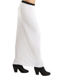 Enza Costa Fitted Maxi Skirt In White