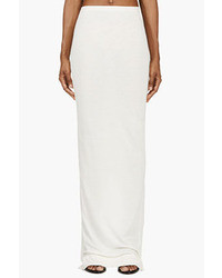 Rick Owens Lilies Ivory White Crossover Maxi Skirt