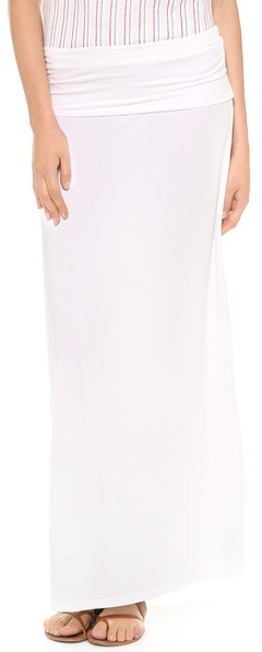 white maxi tube skirt