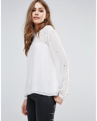 French Connection Arctic Spell Mesh Blouse