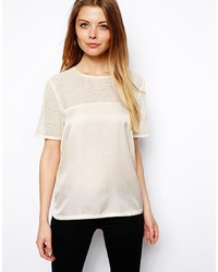 Asos Top With Mesh Panel