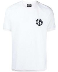 Giorgio Armani Logo Patch Mesh T Shirt