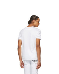 Fendi White Laser Print Logo T Shirt