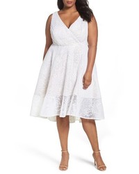 Adrianna Papell Bonded Mesh Highlow Dress