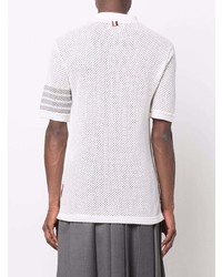 Thom Browne Polo W 4bar In Cashmere Mesh