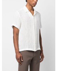 Sandro Short Sleeve Linen Mesh Shirt