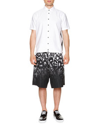 DSQUARED2 Short Sleeve Shirt With Mesh Panels White