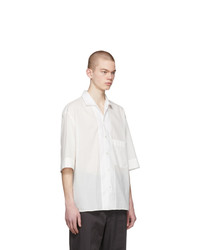 Lemaire White Convertible Collar Shirt