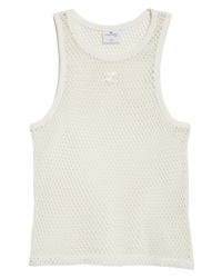 Courrèges Mesh Tank In Heritage White At Nordstrom