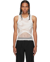 Dion Lee Off White Net Lace Tank Top