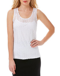Laundry by Shelli Segal Perforated Tank Top