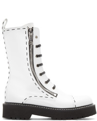 White Mid-Calf Boots