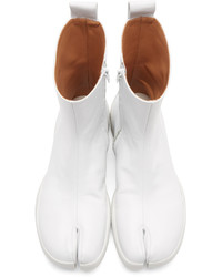 Maison Margiela White Flat Tabi Boots