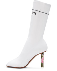 Vetements White Rose Lighter Sock Boots