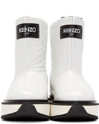 Kenzo White Shearling Moon Boots