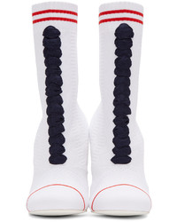 Fendi White Stretch Sock Boots