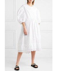 Simone Rocha Oversized Broderie Med Cotton Dress