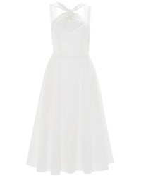 Rosie Assoulin Sailor White Cotton Midi Dress White