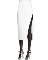 Altuzarra Canvas Thigh Slit Midi Skirt