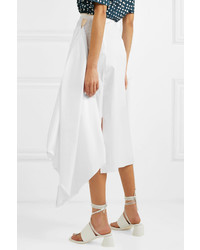 Marni Asymmetric Draped Cotton Poplin Skirt